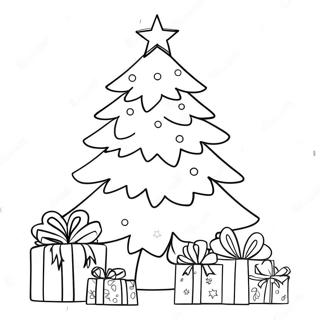 Festive Christmas Tree Coloring Page 125050-59085