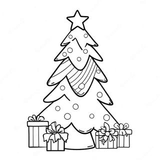 Festive Christmas Tree Coloring Page 125050-59086