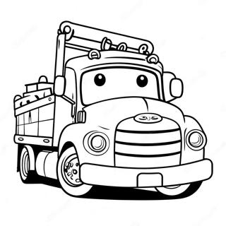 Cute Tow Truck With A Smile Coloring Page 125154-59165