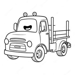 Cute Tow Truck With A Smile Coloring Page 125154-59166