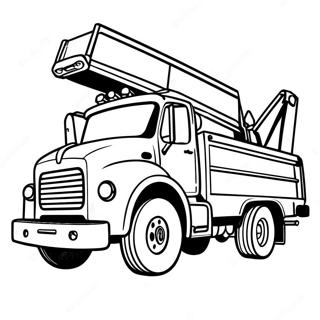 Tow Truck In Action Coloring Page 125156-59175