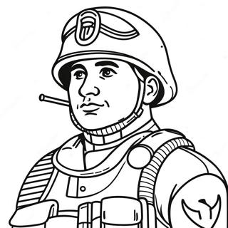 Brave Marine Soldier Coloring Page 125206-59206