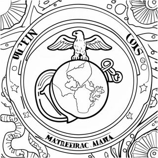 Marine Corps Emblem Coloring Page 125207-59211