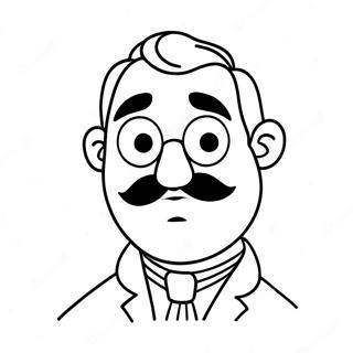 Hello Neighbor Sneaky Character Coloring Page 125231-59226