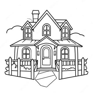 Hello Neighbor House Exterior Coloring Page 125232-59231