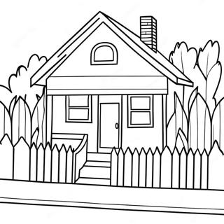 Hello Neighbor House Exterior Coloring Page 125232-59232