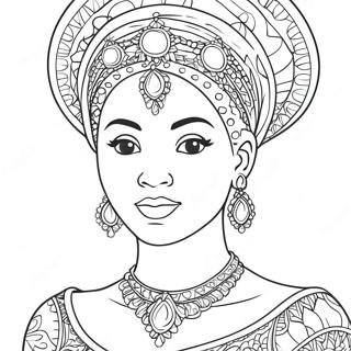 Black Princess Coloring Pages