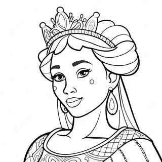 Brave Black Princess Coloring Page 125285-59275