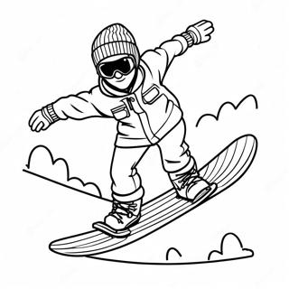 Snowboarding Coloring Pages