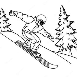 Snowboarding Coloring Page 125307-59284