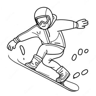 Cool Snowboarder In Action Coloring Page 125308 59287