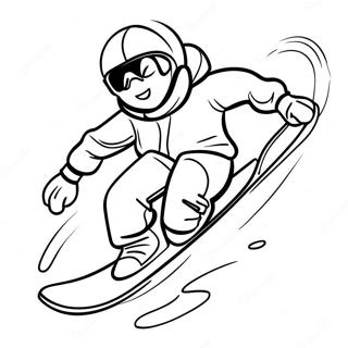 Cool Snowboarder In Action Coloring Page 125308 59288