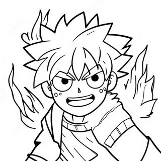 Bakugo With Fire Quirks Coloring Page 125336 59313
