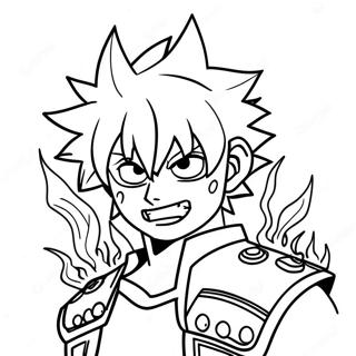 Bakugo With Fire Quirks Coloring Page 125336 59315