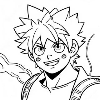 Bakugo With Fire Quirks Coloring Page 125336 59316
