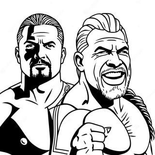 Wwe Superstars In Action Coloring Page 125360-59325