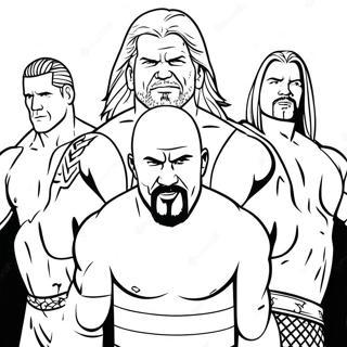 Wwe Superstars In Action Coloring Page 125360-59327