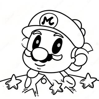 Mario Star Coloring Page 125411-59364