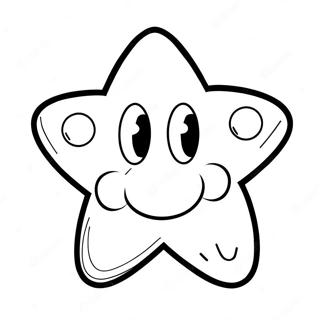 Shiny Mario Star Coloring Page 125412-59365