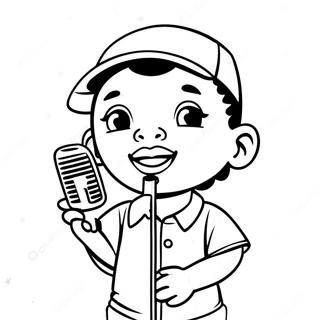 Lil Baby With Microphone Coloring Page 125513-59447