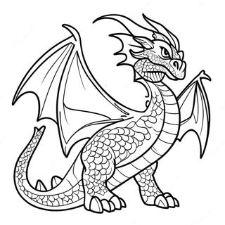 Majestic Fire Dragon Coloring Page 125539-59466