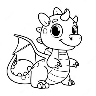 Cute Baby Fire Dragon Coloring Page 125541-59476