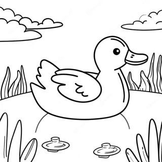 Realistic Paper Duck In Pond Coloring Page 125646-59558