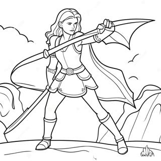 Nimona In Action Coloring Page 125669-59567