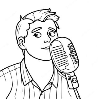 Boyfriend With Microphone Coloring Page 125904-59758