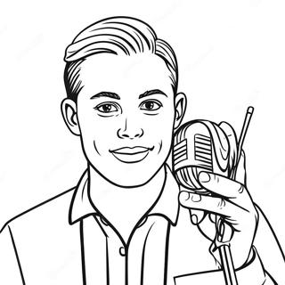 Boyfriend With Microphone Coloring Page 125904-59759