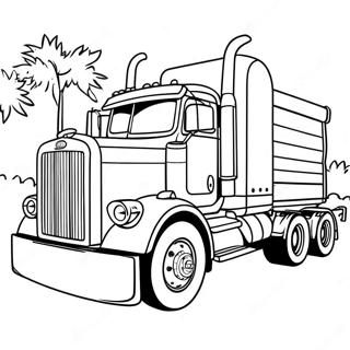 Vintage Peterbilt Truck Coloring Page 125927-59766