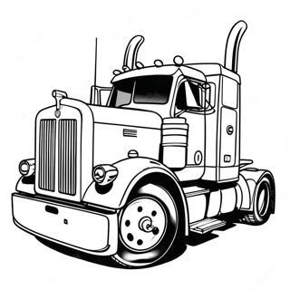 Vintage Peterbilt Truck Coloring Page 125927-59767