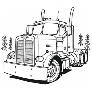 Vintage Peterbilt Truck Coloring Page 125927-59768