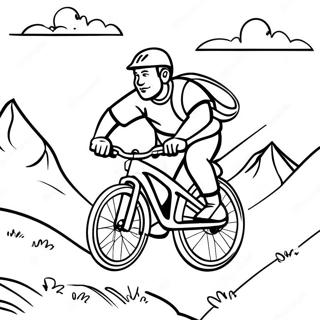 Extreme Mountain Biking Action Coloring Page 125955-59795