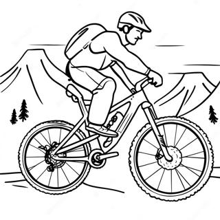 Mountain Bike Race Scene Coloring Page 125956-59799