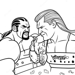 Wwe Superstars In Action Coloring Page 126004-59825