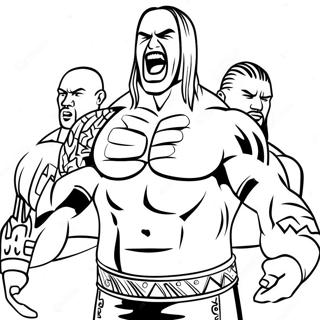 Wwe Superstars In Action Coloring Page 126004-59826