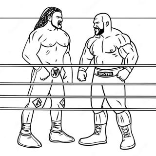 Wwe Championship Match Coloring Page 126005 59832