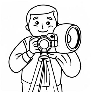 Titan Cameraman Holding Camera Coloring Page 126056-59865