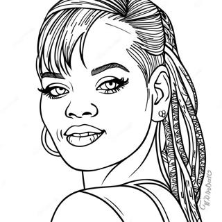 Rihanna Coloring Page 126159-59941