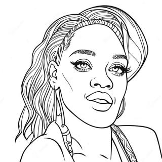 Rihanna Coloring Page 126159-59942