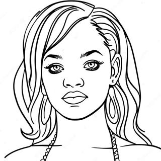 Rihanna Coloring Page 126159-59943