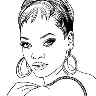 Rihanna Coloring Page 126159-59944