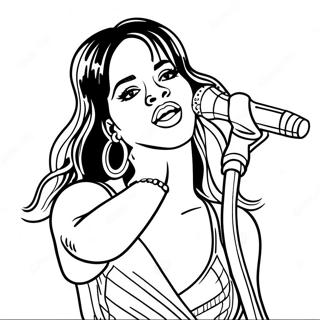 Rihanna Singing On Stage Coloring Page 126160-59945