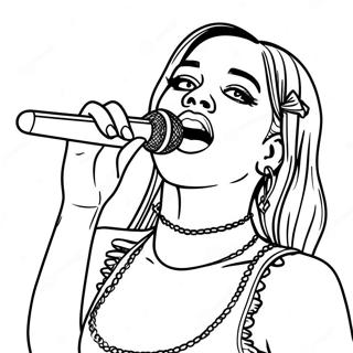 Rihanna Singing On Stage Coloring Page 126160-59947