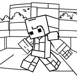 Minecraft Steve Coloring Pages