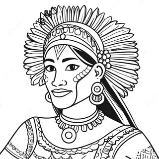 Traditional Guatemalan Dancer Coloring Page 126290 60050