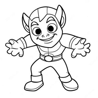 Beast Boy In A Funny Pose Coloring Page 126343-60098