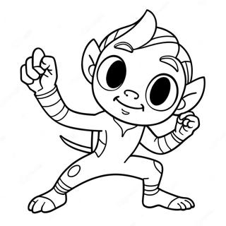 Beast Boy In A Funny Pose Coloring Page 126343-60099