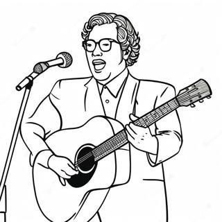 Ivan Cornejo Performing Live Coloring Page | Coloring-Pages.com